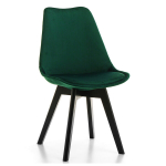 Kėdė NEW HOME DUBLIN WELUR, žalia juodos kojos, 1 vnt.