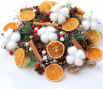 Kalėdinių vainikų dekoracijų rinkinys džiovinti augalai