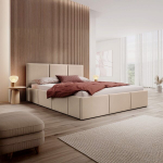 Lova Fortessa + Sapnas 2 XL|140x200|Tamsiai smėlio #6|Veliūras