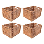 4 x pintas krep&scaron;ys 40x30 cm, natūralios vytelių dėžės