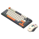 K920 Belaidis &bdquo;Bluetooth&ldquo; dviejų režimų mechaninis jausmų klaviatūros ir pelės komplektas su ekrano rankenėle Triple Patch Color