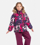 Huppa Žieminė striukė mergaitėms ALONDRA, fuchsia pattern