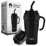 Termosas puodelis su &scaron;iaudeliu kavai, arbatai, kelioninis , 650 ml