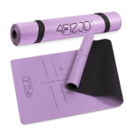 Jogos ir treniruočių kilimėlis 4FIZJO, 183 x 61 cm, 4 mm, violetinis, kaučiukinis, neslystantis, yoga mat, treniruotėms, pratimams