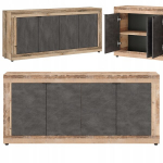 Komoda Mebel Elite BLAGO 180 cm Ąžuolas Grafitas