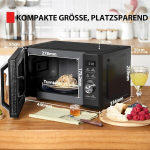 Toshiba mikrobangų krosnelė MW3-AG20PE(BK), 20 l, 800 W, 1000 W grilis, 25.5 cm lėk&scaron;tė, elektroninis valdymas, at&scaron;ildymas