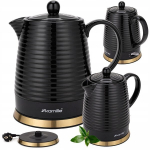 Virdulys KAMILLE 1200 W 1,2 l belaidis keraminis elektrinis virdulys, juodas