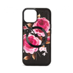Aizmugurējais vāciņ&scaron; Evelatus Apple iPhone 14 Leather Case Zipper Design Flower Black 4752192074296 EVEAPP14LZDB (4752192074296)
