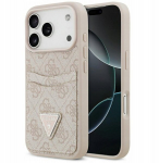 Telefono dėklas iPhone 17 Pro smėlio spalvos su ki&scaron;ene Guess