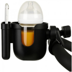 Puodelio, telefono, buteliuko laikiklis kūdikio vežimėliui, pasukamas ir stabilus