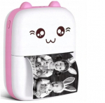 Mažas spausdintuvas kačiukas rožinis happy people andy