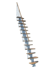 Moduliniai laiptai QUATRO Minka, Balti / Bukas. Auk&scaron;tis rinkinys: 298 cm