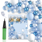 Balionų girliandų rinkinys įvairioms &scaron;ventėms LIVMAN 003 su balionų pripūtimo pompa, 114 dalių