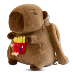 Pliu&scaron;inė vaiki&scaron;ka kuprinė Kapibara &ndash; mink&scaron;ta kuprinė darželinukui su užtrauktuku