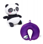 Kelioninė pagalvė ir pliu&scaron;inis žaislas 2in1 Panda - Puckator