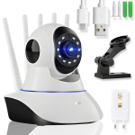 I&scaron;manioji namų apsaugos stebėjimo kamera LIVMAN IK-I108 su 355&deg; panoraminiu vaizdu ir infraraudonųjų spindulių naktiniu matymu