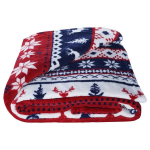 ADGO &scaron;iltas, mink&scaron;tas lovatiesis su kalėdine nuotaika, 120x150 cm