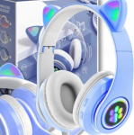 Happy people andy vaiki&scaron;kos ausinės su katės ausytėmis ir pedutėmis mėlynos