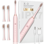 Galingas elektrinis dantų &scaron;epetėlis LIVMAN X-3 su 6 valymo režimais ir USB įkrovimu, 1,5W