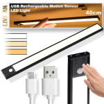 Įkraunamas USB LED &scaron;viestuvas LIVMAN BH-K32 su judesio jutikliu ir 3 ap&scaron;vietimo spalvų režimais, 40cm