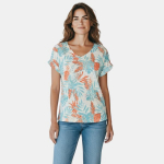 Moteri&scaron;ka palaidinė BodyFlirt su palmių lapų ra&scaron;tu, XXS/XS