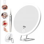 Kosmetinis didinantis veidrodėlis su LED ap&scaron;vietimu, baltas