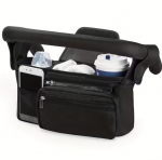 Universalus daiktų krep&scaron;ys vežimėliui, juodas