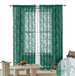 Užuolaida Floral, 100x200 cm, žalia