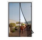 Magzo magnetinis tinklelis nuo vabzdžių durims 110 &times; 210 cm, juodas