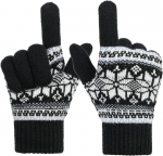 Termo pir&scaron;tinės su jutikliniu ekranu unisex Qiceder, juodos