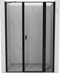 Mexen Mist atveriamos du&scaron;o durys de&scaron;inės 130 cm, juoda rėmas, juodos - 8A4-130-001-70-70-P, 130x200 cm