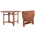 Sodo stalas, 120x70x74cm, rudas