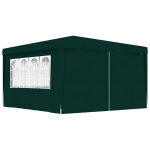 Proginė palapinė su &scaron;oninėmis sienomis, žalia, 4x4m, 90g/m&sup2;