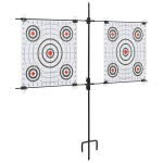 Taikinio stovas su popieriniais taikiniais VidaXL, 78x76 cm, plienas