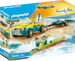 PLAYMOBIL - 70436 - Automobilis su kanoja - &Scaron;eimos pramogos - Plastikas - Vaikas - Rožinė
