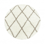 Ayyildiz kilimas Shaggy Alvor Cream 3401, apvalus, 120x120 cm