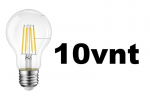 LED lemputės 10vnt Filament G.LUX GR-LED-A60-8W 2700K