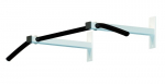 Prie sienos montuojamas skersinis Sanro PK-2, iki 150kg, baltas-juodas
