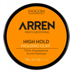 Stiprios fiksacijos molis vyrams Farcom Professional ARREN Men's Grooming High Hold Molding Clay, 100 ml