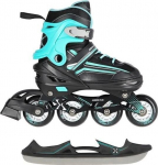 Reguliuojamo dydžio riedučiai-pačiūžos Nils Extreme NH18190, juodi/mėlyni