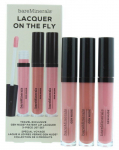 Rinkinys bareMinerals Lacquer On The Fly: lūpų dažai-lakas, 3 x 3, 7 ml