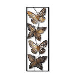 Metalinė sienų dekoracija Metal Art Butterfly, 100x35x5 cm