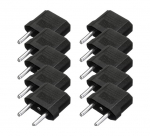 AC adapteris/perėjimas i&scaron; US į EU(2.5/250V, 10A, 40x35x14mm, 10g) - 10 vienetų