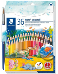 Spalvoti pie&scaron;tukai Staedtler Noris Club, akvareliniai, 36 spalvos