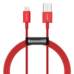 USB - Lightning kabelis iPhone, 2.4A, 1m, raudonas