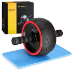 Pilvo preso treniruoklis AB WHEEL XL 4FIZJO, raudonas, roller, treniruočių ratukas, core treniruoklis, treniruotėms, pratimams