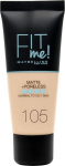 Skystas makiažo pagrindas Maybelline New York Fit Me! Matte & Poreless, 105 Natural Ivory, 30 ml