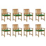 Sodo kėdės, 8 vnt, rudos