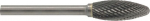 Karbidinis rotacinis frezas liepsnos formos 8x19mm, 6mm kotas