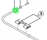 Diskinių stabdžių žarnelės tvirtinimo varžtas Shimano SM-BH90 flange
